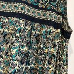 Vintage La Cera 90s Boho Tapestry Cotton Sundress Maxi Dress Pockets Size M Black Size M Photo 3
