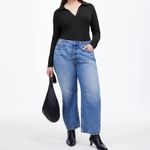 Madewell Drapey Rib Long-Sleeve Polo Top Size XXS Photo 9