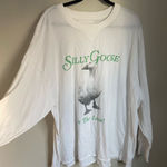 Aerie  Oversized Silly Goose Long Sleeve White Cotton Rib Knit Shirt XXL Cozy Photo 0