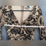 Windsor Dress Womens Small Floral Bodycon VNeck Ruched LongSleeve Romantic Chic Black Photo 8