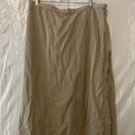 Eileen Fisher  Tan Wrap Cotton Blend Midi Skirt Size 2X Photo 1