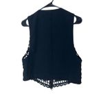 Vintage Black Sheer Open Weave Vest Size Medium‎ Photo 4