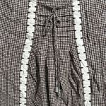 kim rogers π Cottage Peasant Style Gingham Blouse with Neck Tie Detail Photo 3