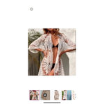 Rebellion Revellion Again - Lace crochet kimono cover up crochet M Photo 1