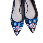 Tory Burch  Rosemont Pansy Floral Embroidered Pointed Toe Flats Size: 9 Photo 2
