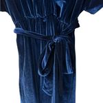 NWT Boutique Elegant Navy Blue Velvet Dress Photo 4