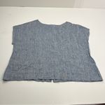 Bryn Walker Blue 100% Linen Button Front Top Womens Size XS Sleeveless Coastal Photo 8