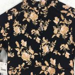 Free People NWT Dinner Party Black Floral Long Sleeve Crop Top XS Photo 11