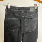 American Eagle Curvy hi-rise Jeggings crop black‎ button fly distressed size 0 Photo 4
