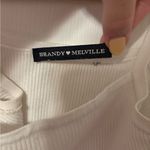 Brandy Melville  Ribbed White Tank Top size small Photo 2