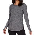 Athleta  Uptempo Shirt Long Sleeves Thumb Holes 382880-00‎ Heathered Gray Size XS Photo 0