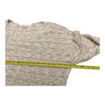 Cream Open Knit V Neck Long Sleeve Oversized Tunic Sweater Women XS Tan Photo 7