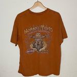 Harley Davidson Orange T-shirt Size XL Photo 0