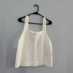 Banana Republic  Sweater Knit Tank Top Cotton Ivory White Cream Size M Photo 1