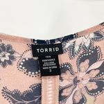 Torrid  Plus Size 3X Top Pink Floral Lace-Up Chiffon Tank Swing Oversized‎ 993 Photo 11
