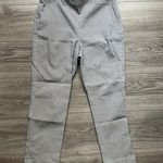 Theory Blue Gray Vertical Stripe Side Zip Career Office Cropped Womens 6 Pants Photo 0