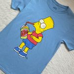 The Simpsons Classic BART Simpson slurpee brain freeze retro blue unisex short sleeve tee Photo 3