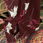 Prologue The Raglan Maroon Boho Floral High Neck 3/4 Sleeve Midi Dress - Small Photo 6