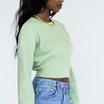 Princess Polly Daisy Cropped Sweater in Green Photo 1