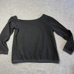 MAGICMK Off The Shoulder Pullover Black Sweatshirt‎ 3x Long Sleeve White Lips Size undefined Photo 1