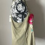Anthropologie  Akemi and Kim tank top floral embroidered moss green small NWT Photo 4