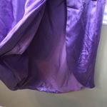 Elliatt NWT Elliat Women’s Cassini Satin Lilac Purple One Shoulder Faux Wrap Skirt Dress Photo 3