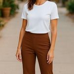 INC Womens Pants Sz 4 Brown Wide Leg Professional Workwear Work Dress Photo 0