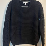 Sandro  Black Textured Knit Sweater Photo 0