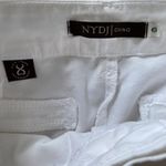 NYDJ White Lift Tuck Crop Chino Pants Cotton Blend Straight Crop Sz 6 Photo 2
