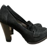 Banana Republic Black Suede Loafers Size 7 Photo 0