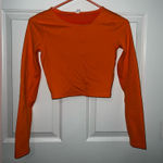 Lululemon Orange Long Sleeve Crop Top Sz 2 Photo 0