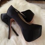 Victoria Colasanto Bond Street Black Satin Pump Stiletto Size 6.5 Photo 1