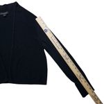 Banana Republic  Womens Cardigan Sweater Silk Medium Black Ribbed Knit Casual Photo 4