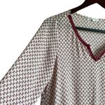 About A Girl Women Top M Maroon Flouncy Hem Floral Print Boho Festival Hippie Photo 4