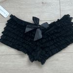 BNWT Black Ruffled Shorts Photo 1