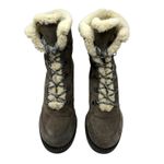Stuart Weitzman  Yukon Booties Dyed Shearling & Suede Block Heel Size‎ 8.5 Photo 3