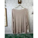 LNA Red and White Long Sleeve Striped Lightweight Sweater - Size - Small Photo 1