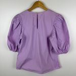 English Factory  Puff Sleeve Top Sz XS Statement Lavender‎ Blouse Pastel Preppy Photo 4