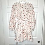 Maia Bergman Ines Floral Print Mini Eyelet Ruffle Dress Larges White Size L Photo 2