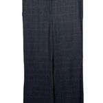 Diane Von Furstenberg  Burnes Gray Pink Windowpane Wool Blend Trousers Pants Sz 2 Photo 0