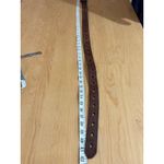 Dockers VTG Women’s Belt  Brown Leather Cutouts Boho Brass Color Hardware XL Photo 4