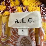 ALC Frank ALC Myra Floral‎ Mini Dress Women's Size 2 Yellow Beige Long Sleeve Photo 10