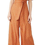 Stylestalker Laurel Jumpsuit Women's XS Orange Cropped Flared Leg V-Neck RTR Photo 0