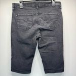 DKNY Ludlow Faded Black Denim Capri Roll Hem Cropped Jeans Bermuda Shorts Photo 3