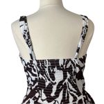 Ashley Stewart Dress Surplice Top Fit Flare Cotton Brown White Women’s Size 18 Photo 7