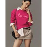 Endless Rose  Sweater Womens X Small Hot Pink Love Cropped Knit Pullover Photo 3