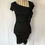 BCBGMAXAZRIA  Tatjana black ruched cocktail dress Photo 3