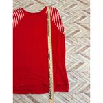 USA Red Striped Sleeve Raglan Tee Shirt Top Womens Medium 4th of July Photo 7