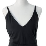 Halara  Womens Size Large V Neck Mermaid Maxi Dress Black Adjustable Straps NWOT Photo 4