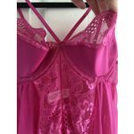 Escante Pink Lingerie Medium Babydoll Sheer Lace Full Cup Support Sexy Chemise Photo 5